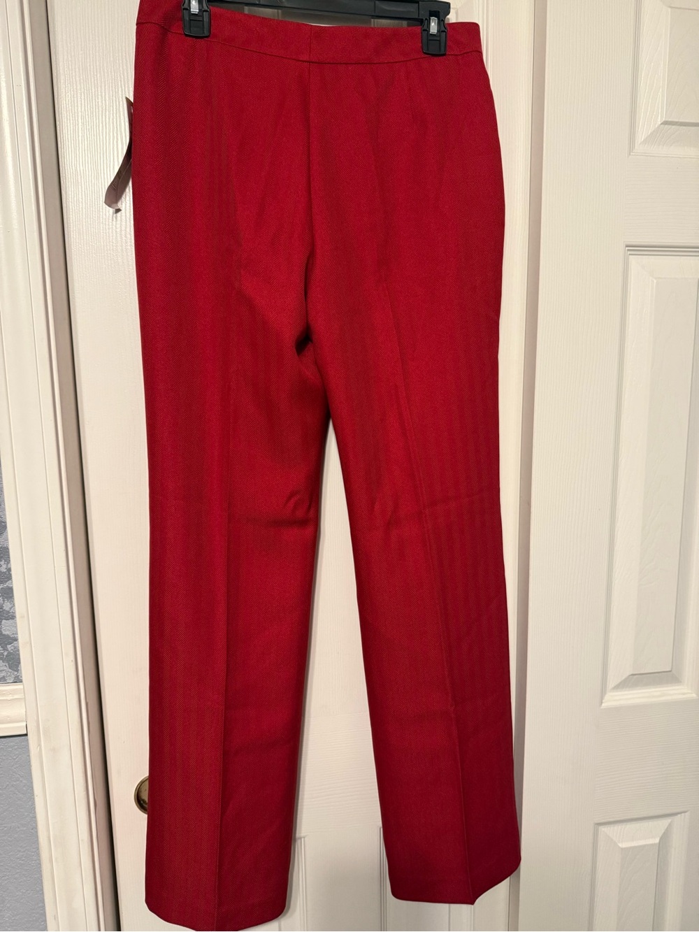 Le Suit Red Tailored Women's Pant Suit - Blazer & Straight Trousers - Picture 8 of 9
